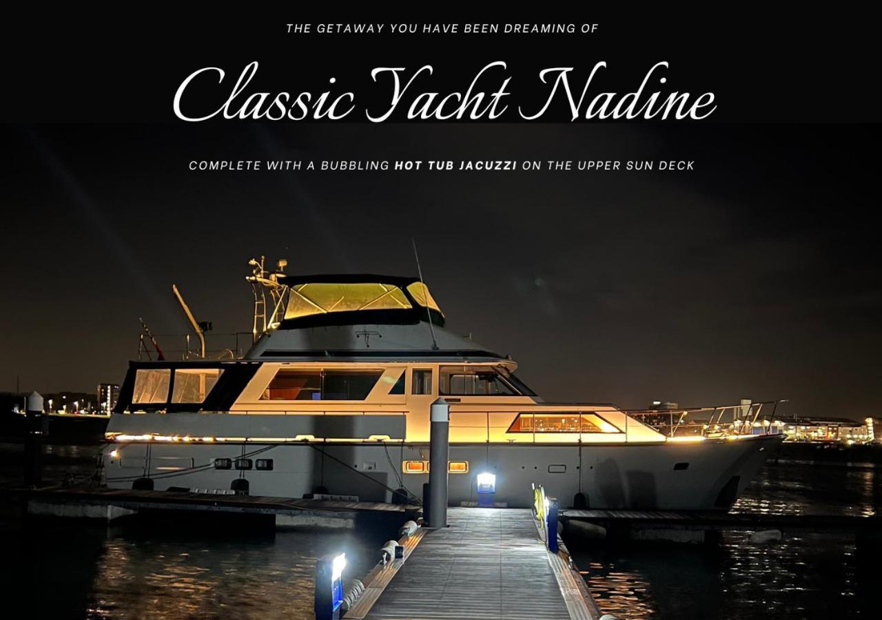 Classic Yacht Nadine In Poole Harbour, Dorset, With A Hot Tub Jacuzzi Exteriör bild